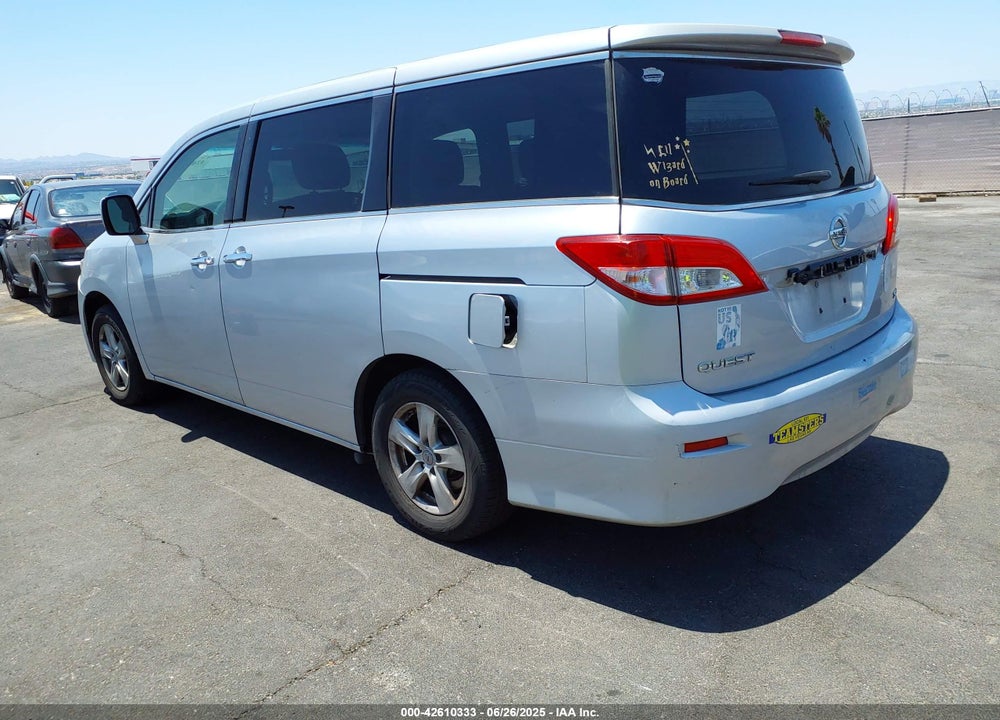 2012 NISSAN QUEST SV VIN: JN8AE2KP0C9044029