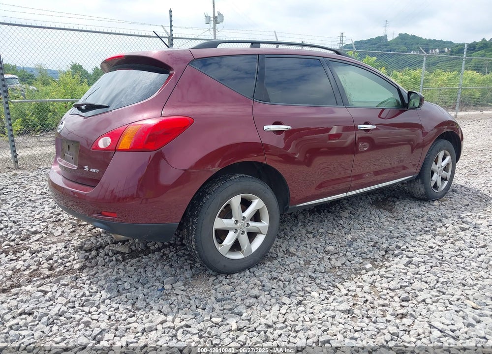 2009 NISSAN MURANO VIN: JN8AZ18W89W149280