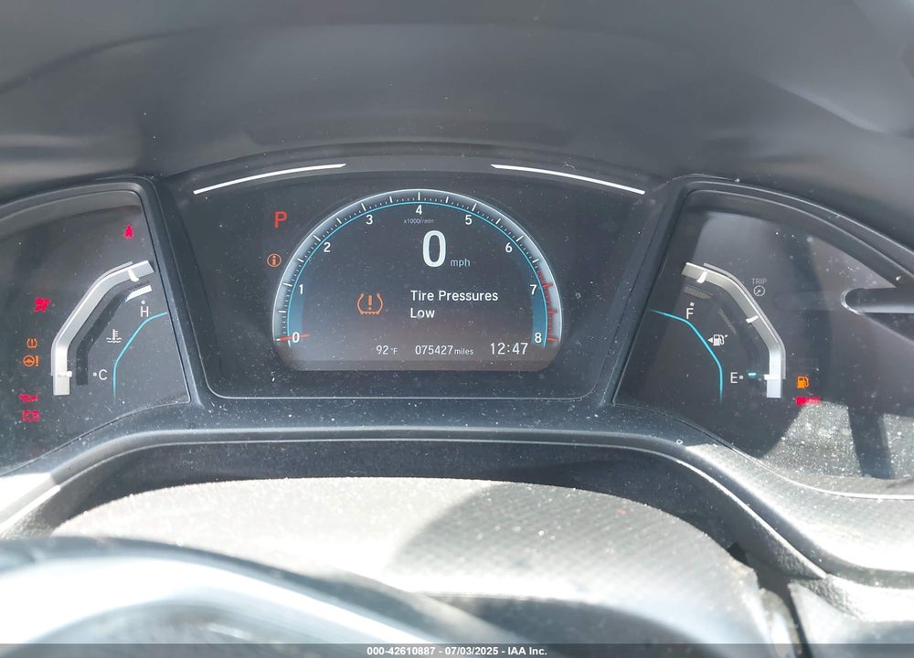 2019 HONDA CIVIC VIN: 2HGFC2F69KH588540