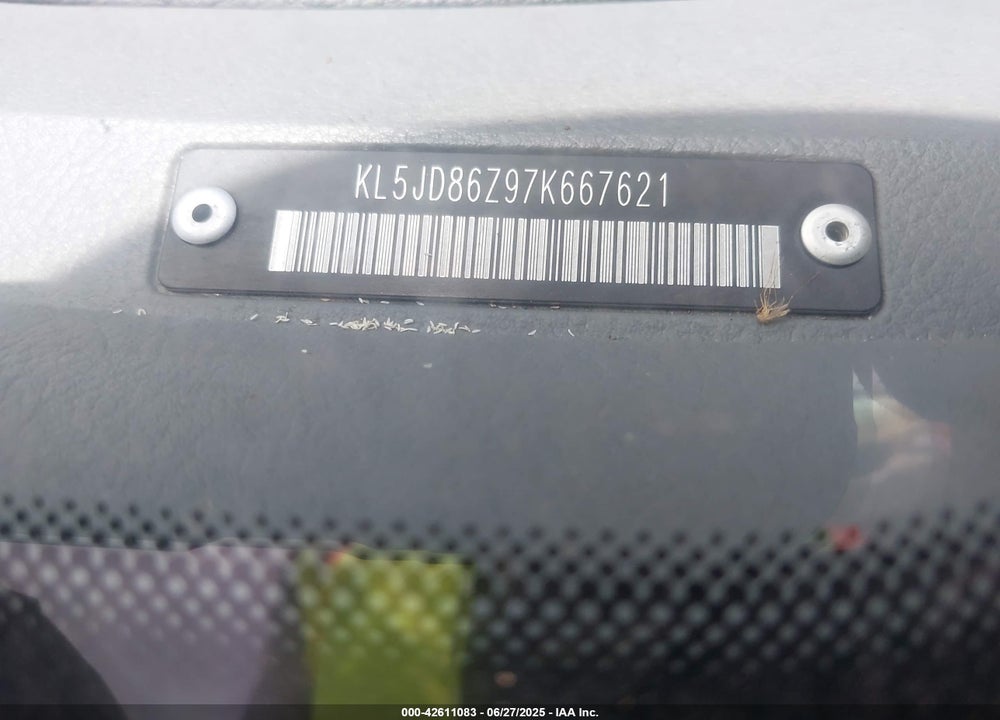 2007 SUZUKI FORENZA VIN: KL5JD86Z97K667621