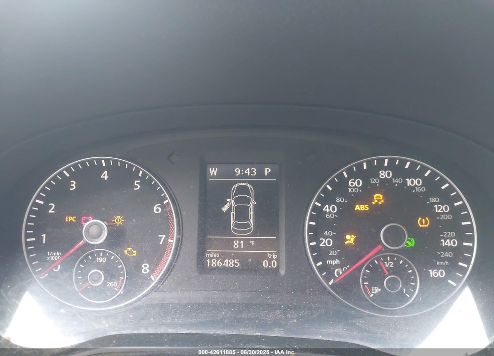 2012 VOLKSWAGEN PASSAT VIN: 1VWBP7A38CC104743