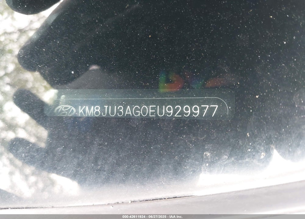 2014 HYUNDAI TUCSON VIN: KM8JU3AG0EU929977