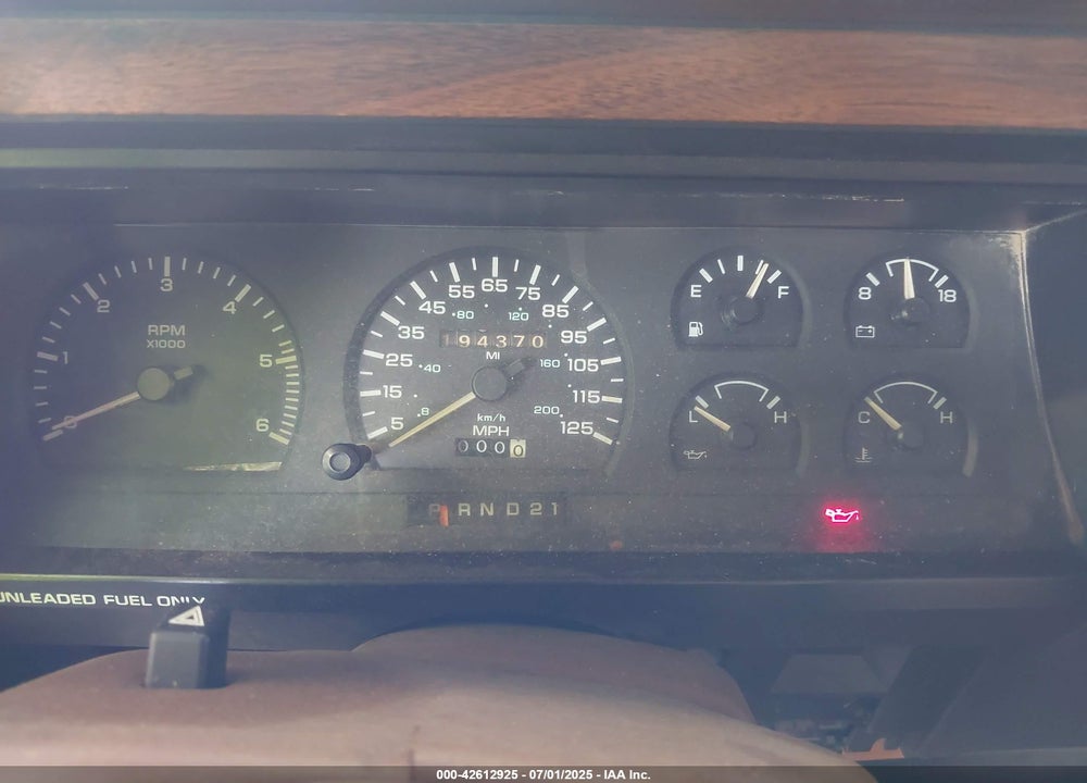 1993 DODGE DAKOTA VIN: 1B7FL23X1PS160537