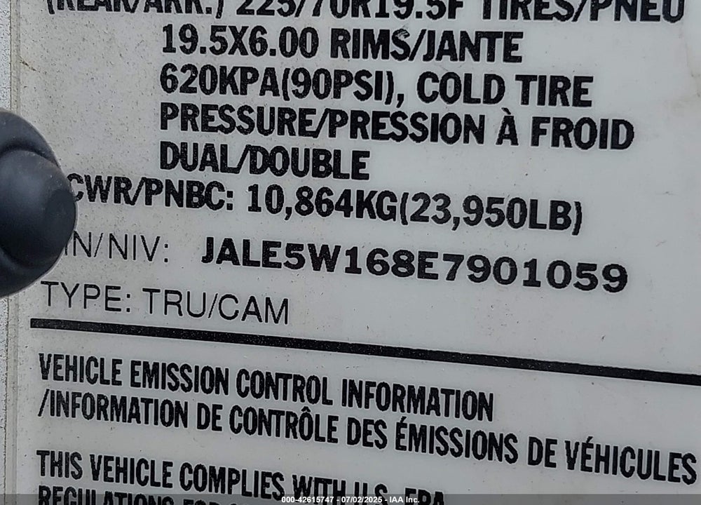 2014 ISUZU DSL REG AT VIN: JALE5W168E7901059
