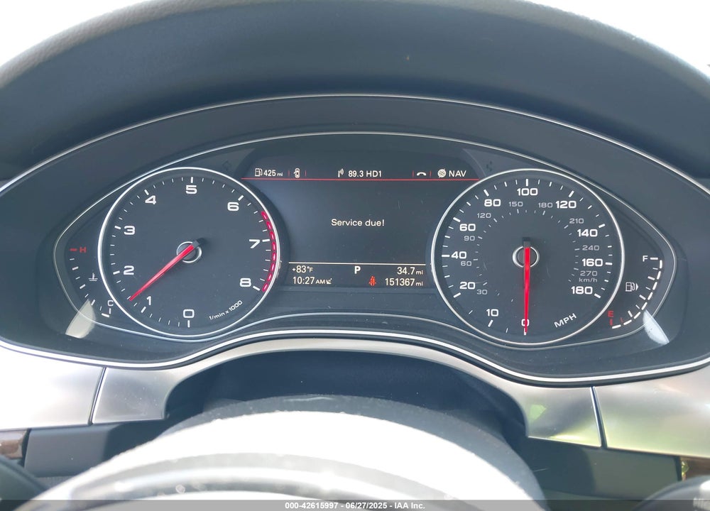 2012 AUDI A6 3.0 PREMIUM VIN: WAUJGAFC2CN138425