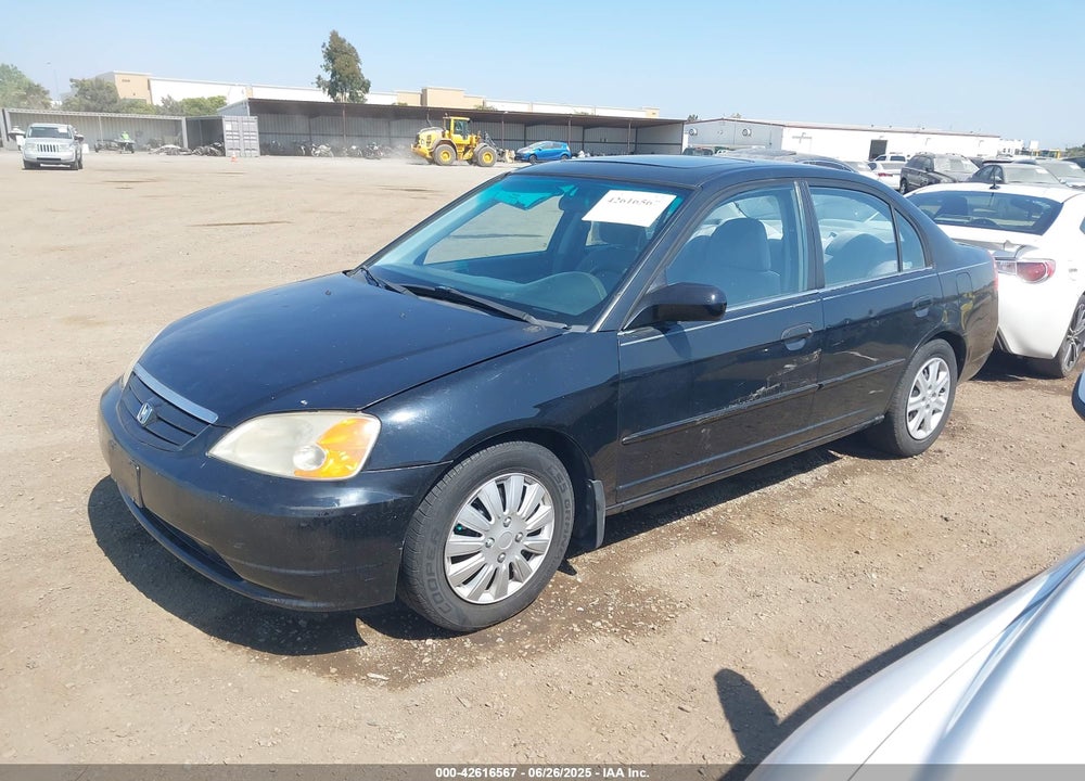 2001 HONDA CIVIC EX VIN: 1HGES26761L050743