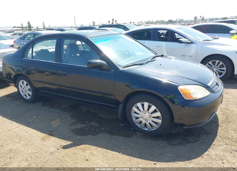 2001 HONDA CIVIC EX VIN: 1HGES26761L050743