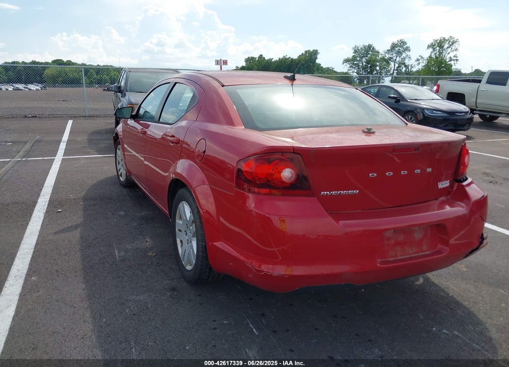 2012 DODGE AVENGER VIN: 1C3CDZAB0CN215220
