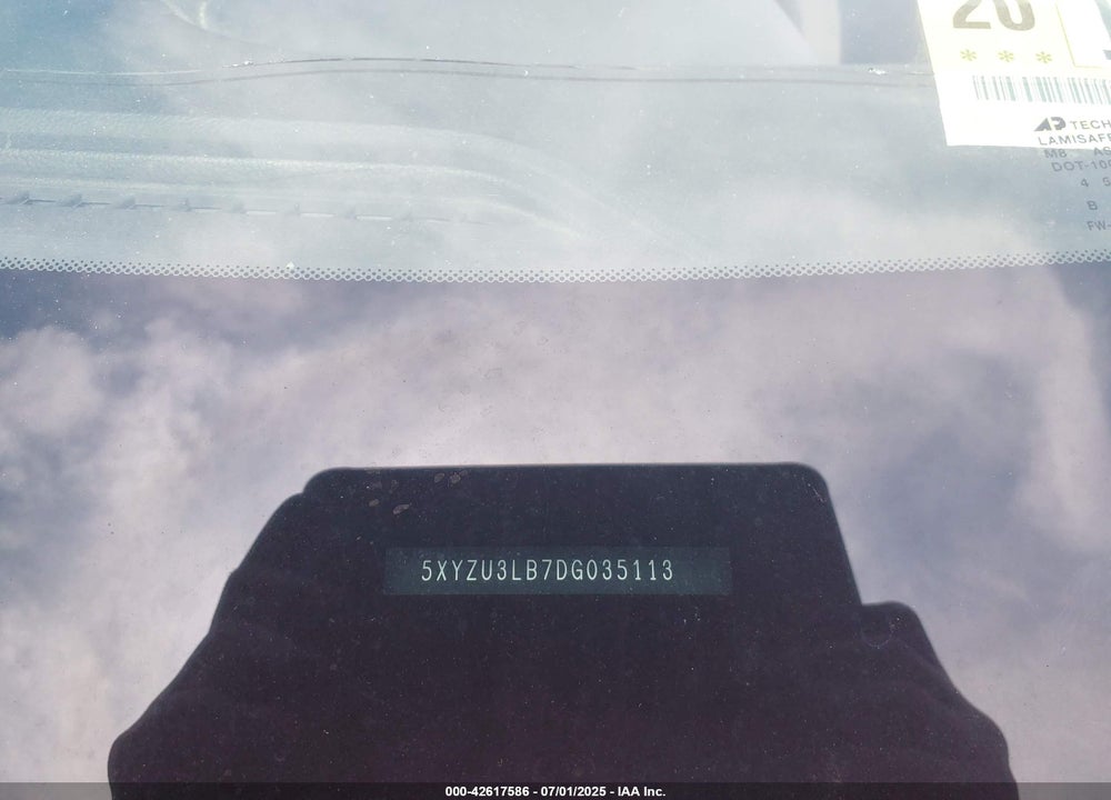 2013 HYUNDAI SANTA FE SPORT VIN: 5XYZU3LB7DG035113