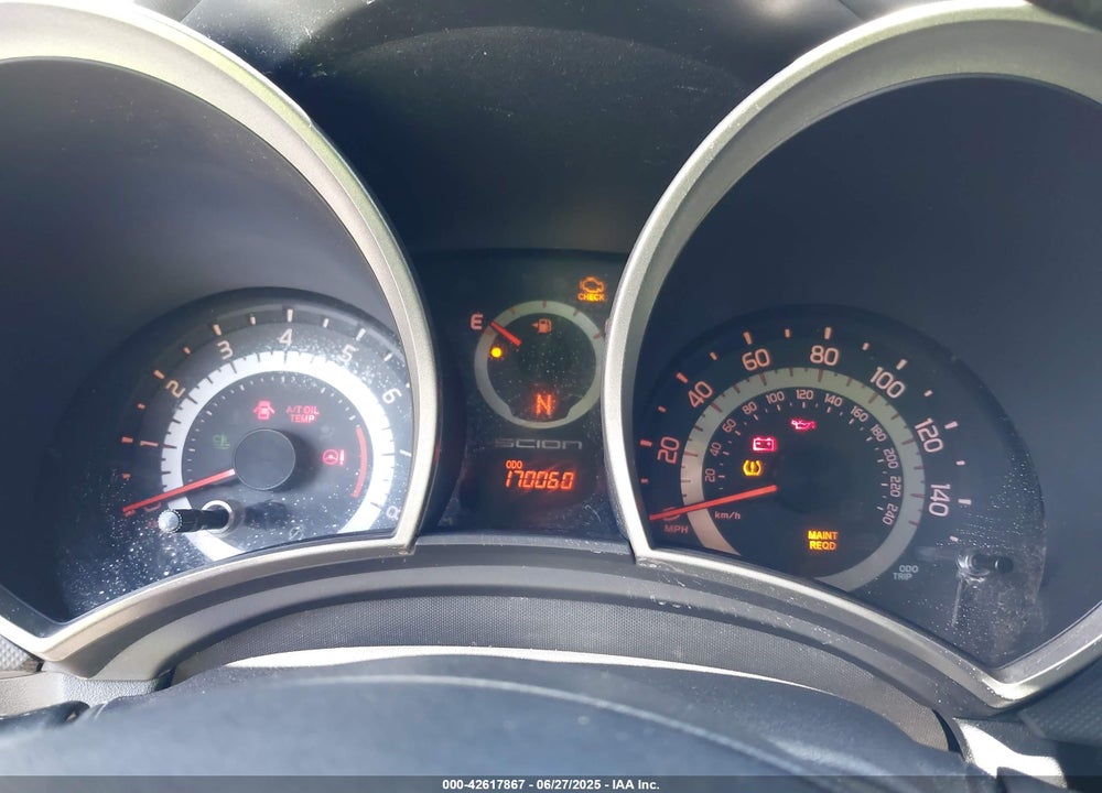 2012 SCION TC VIN: JTKJF5C71C3034307