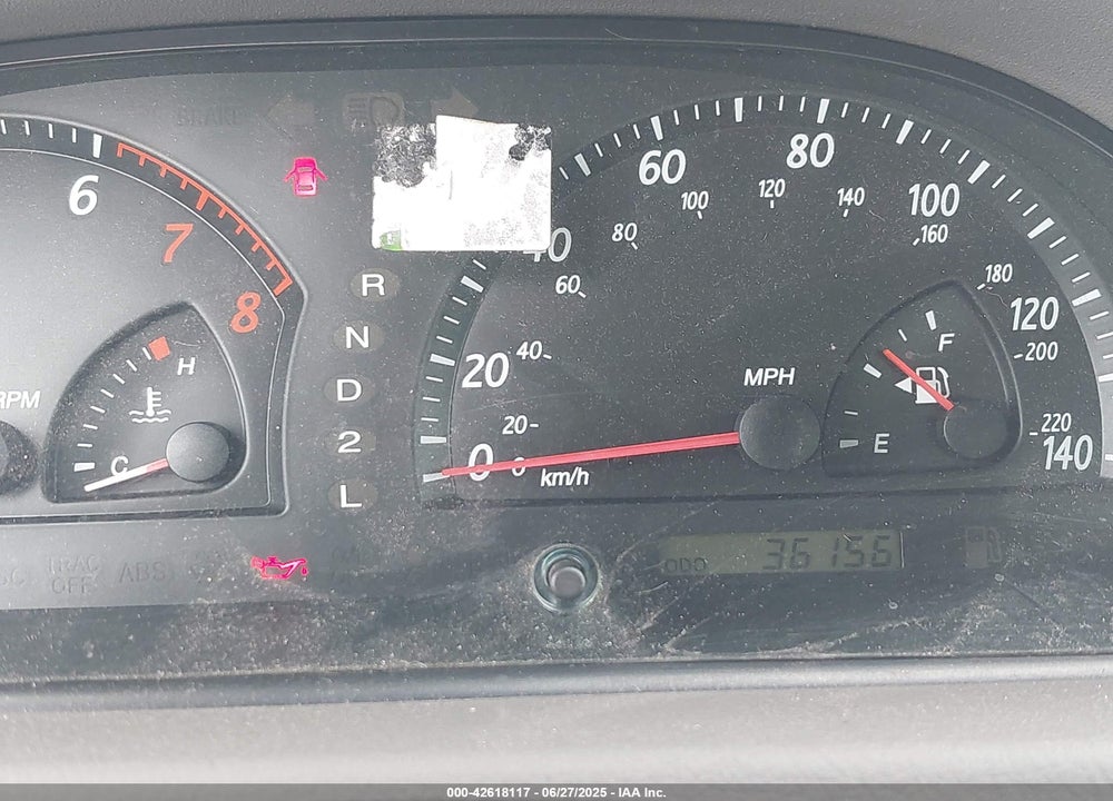 2002 TOYOTA CAMRY XLE V6 VIN: 4T1BF30K52U517666