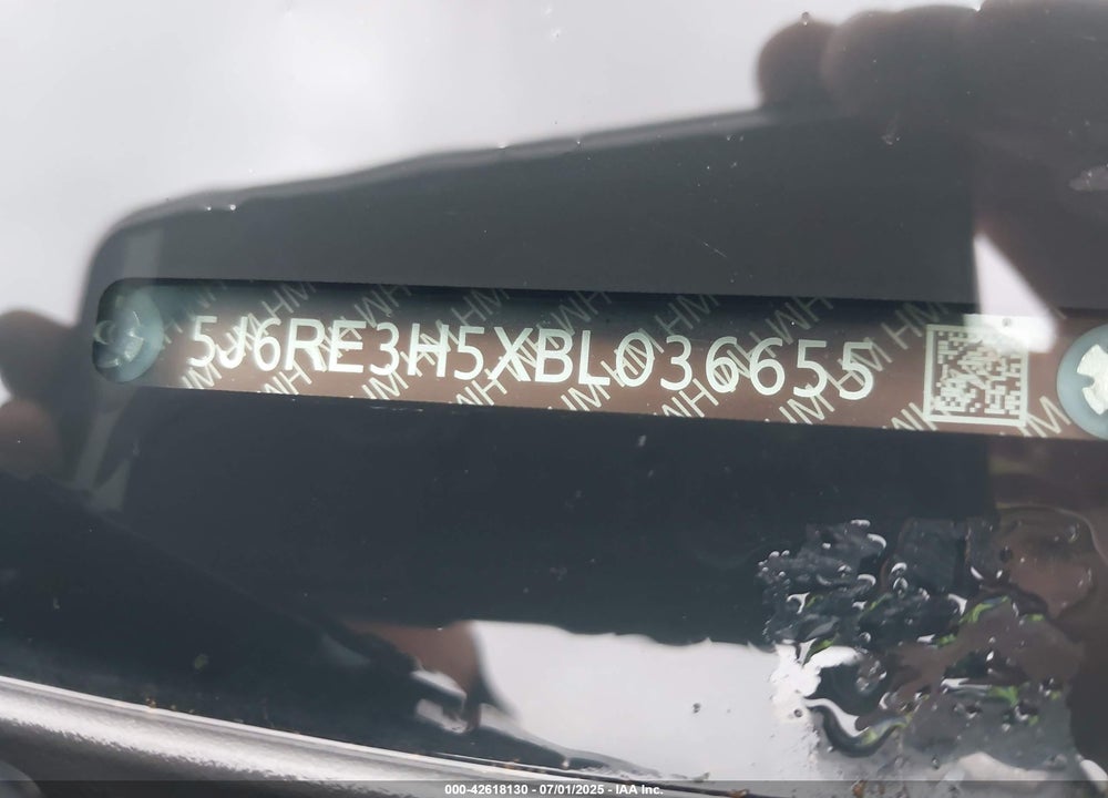 2011 HONDA CR-V VIN: 5J6RE3H5XBL036655