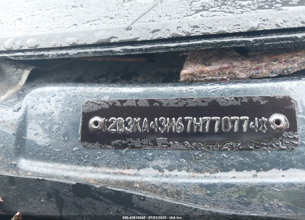 2007 DODGE CHARGER VIN: 2B3KA43H67H770774