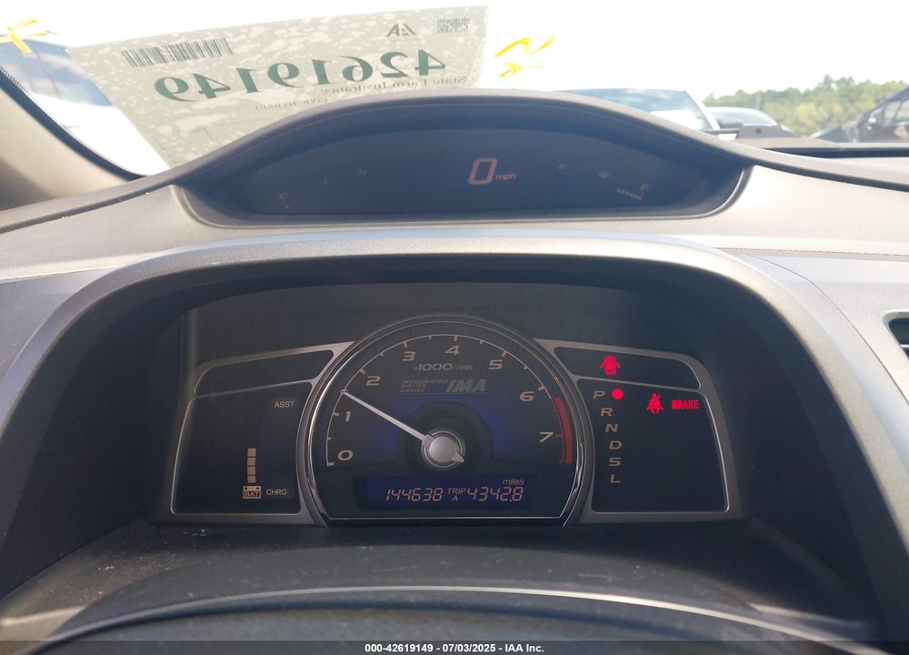 2009 HONDA CIVIC HYBRID VIN: JHMFA36269S006127