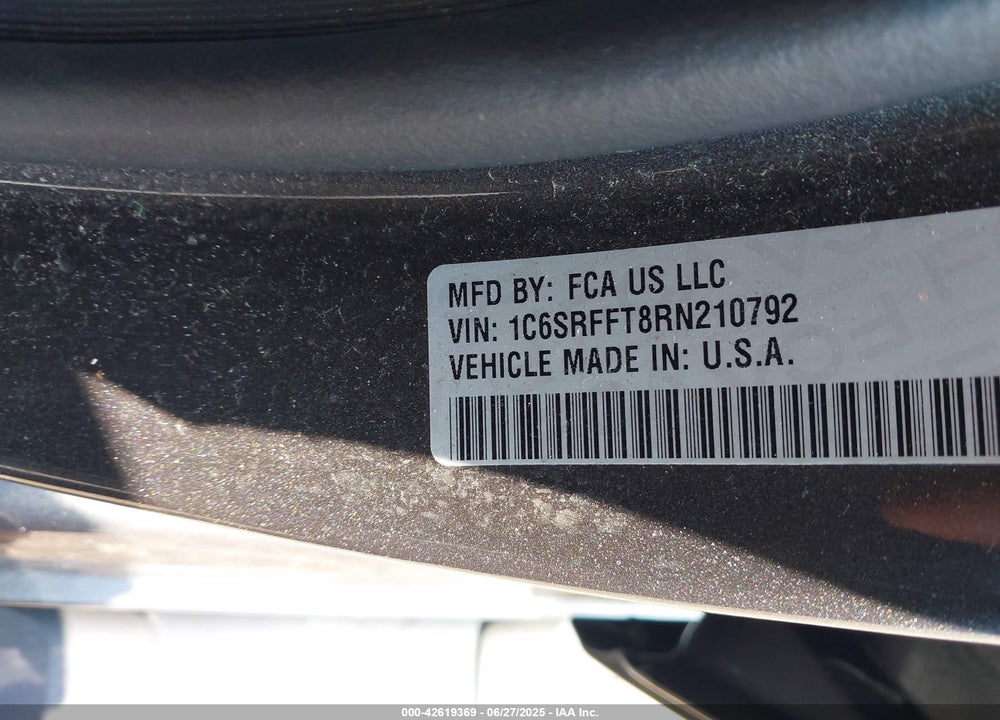 2024 RAM 1500 VIN: 1C6SRFFT8RN210792