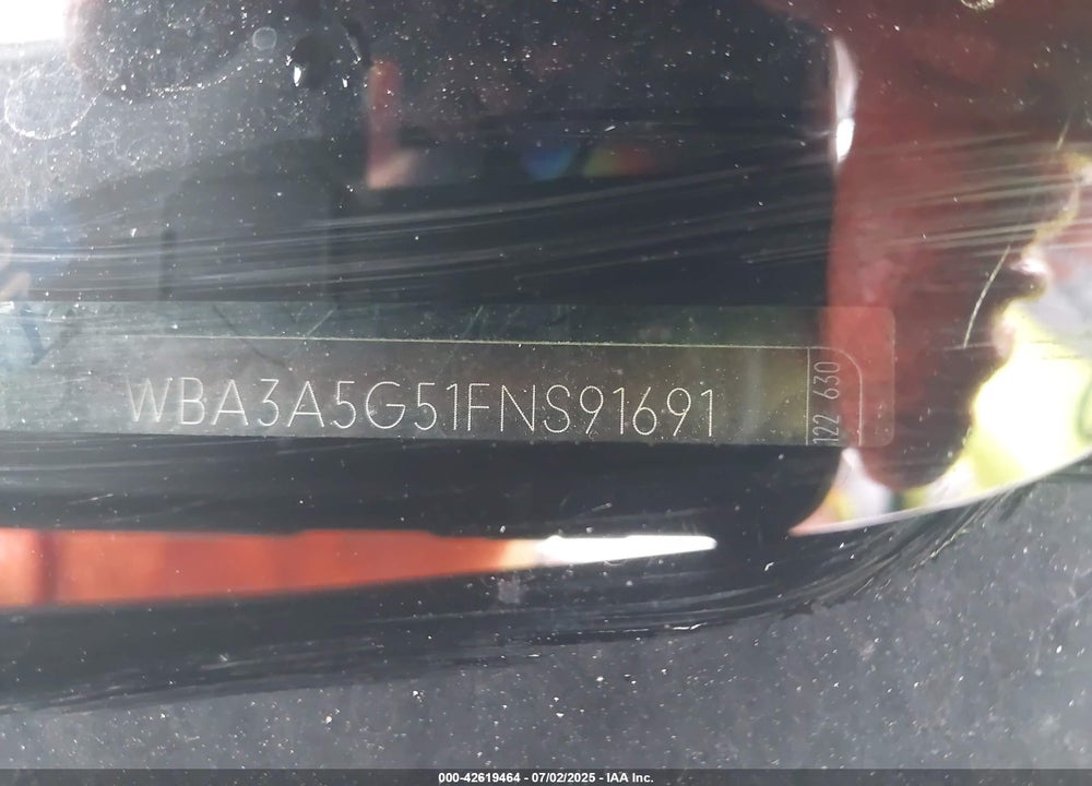2015 BMW 3 SERIES VIN: WBA3A5G51FNS91691