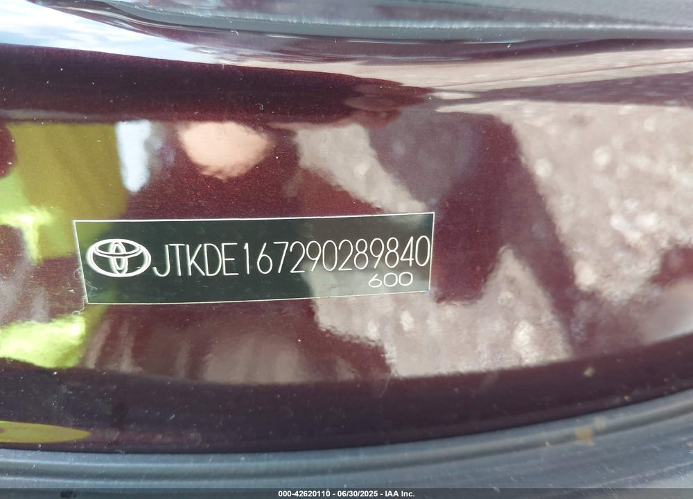 2009 SCION TC VIN: JTKDE167290289840