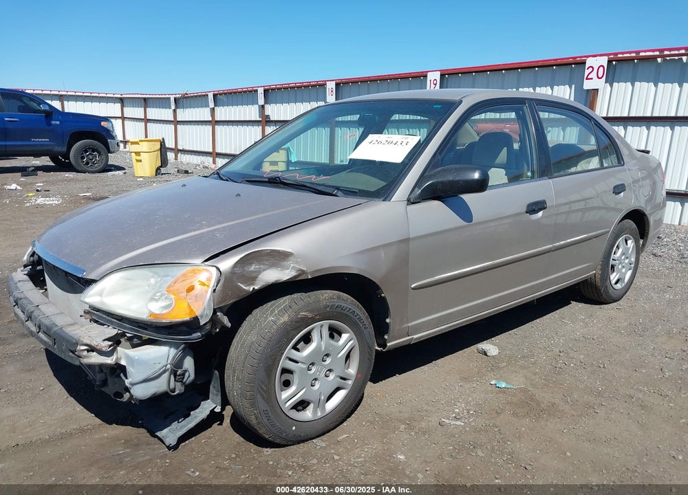 2001 HONDA CIVIC LX VIN: 2HGES165X1H618174