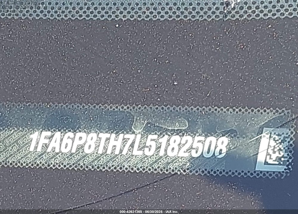 2020 FORD MUSTANG VIN: 1FA6P8TH7L5182508
