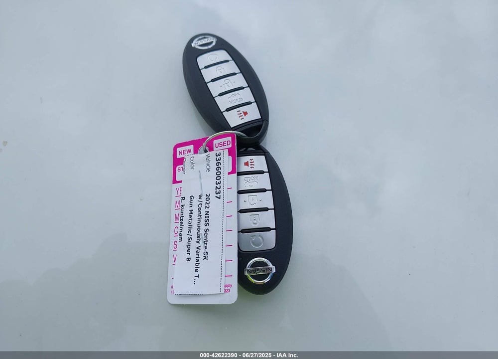 2022 NISSAN SENTRA VIN: 3N1AB8DVXNY220247