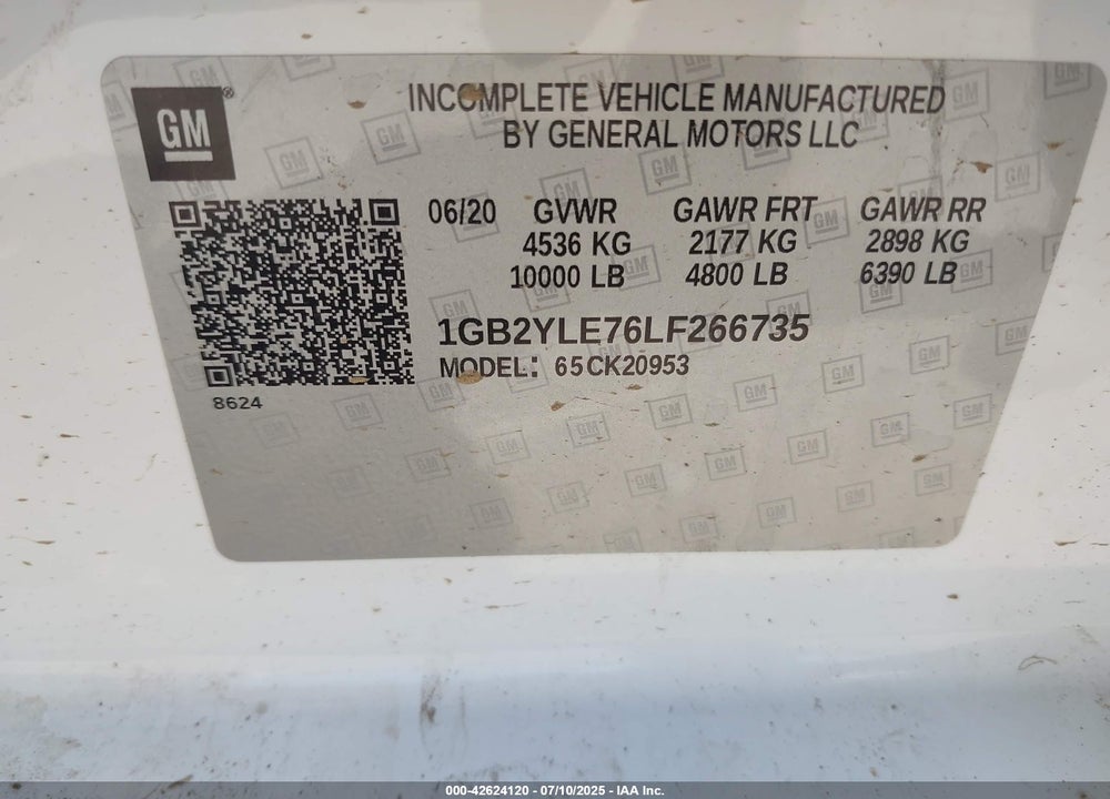 2020 CHEVROLET SILVERADO 2500HD VIN: 1GB2YLE76LF266735