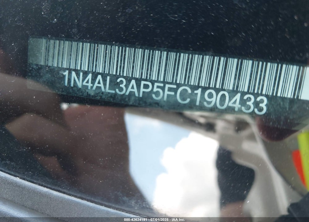 2015 NISSAN ALTIMA VIN: 1N4AL3AP5FC190433