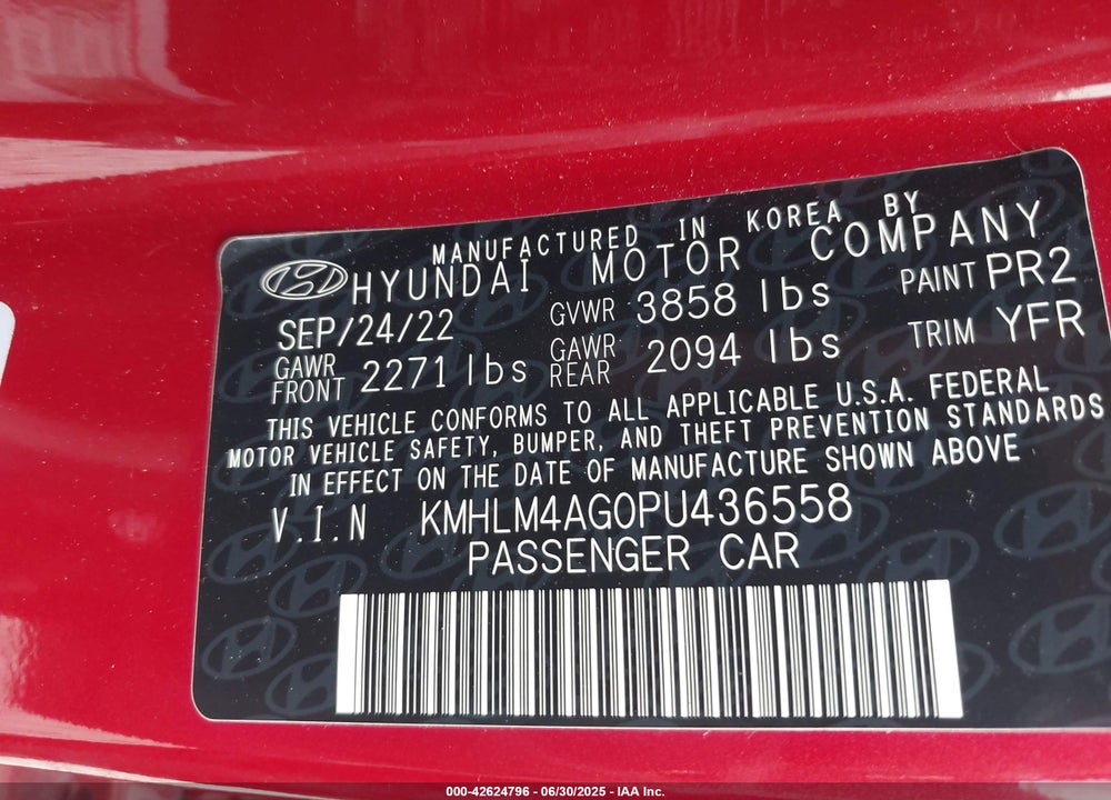 2023 HYUNDAI ELANTRA SEL VIN: KMHLM4AG0PU436558
