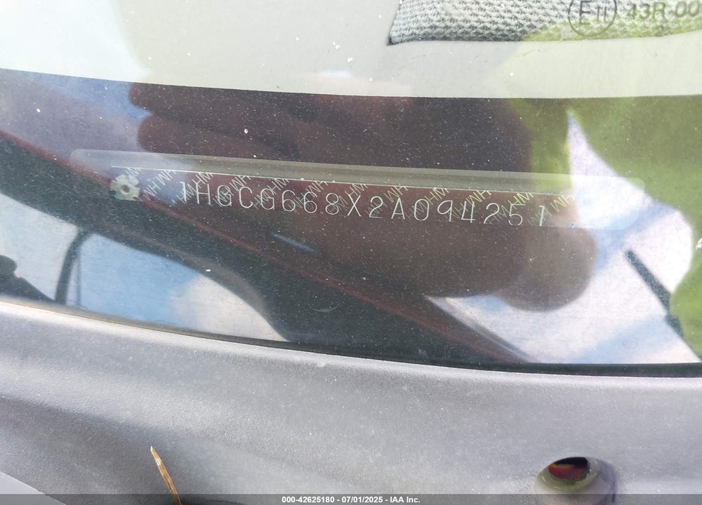 2002 HONDA ACCORD 2.3 EX/2.3 SE VIN: 1HGCG668X2A094251