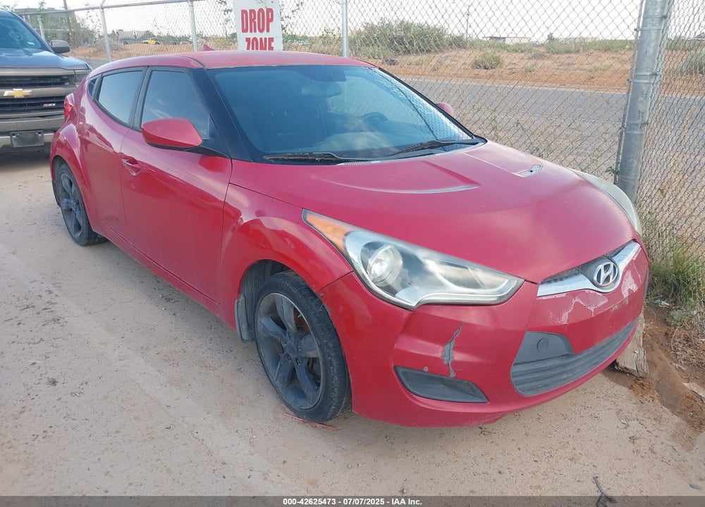 2013 HYUNDAI VELOSTER BASE W/BLACK VIN: KMHTC6AD7DU175221