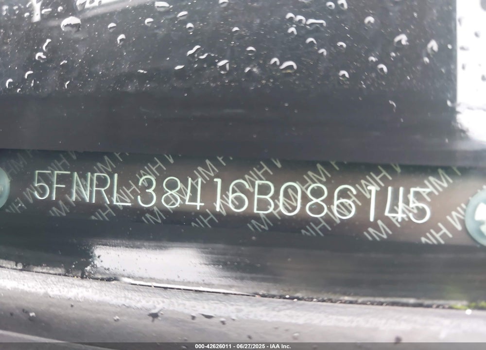 2006 HONDA ODYSSEY EX VIN: 5FNRL38416B086145