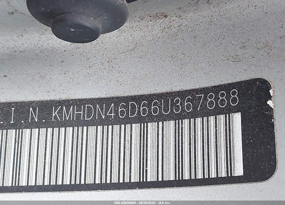 2006 HYUNDAI ELANTRA VIN: KMHDN46D66U367888