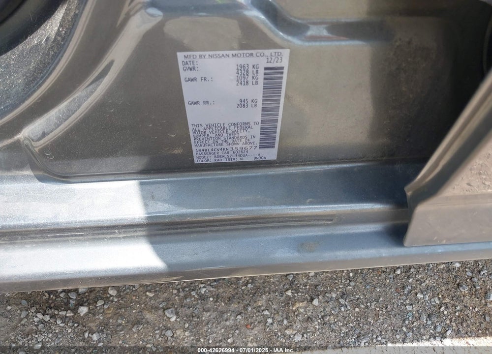 2024 NISSAN ALTIMA VIN: 1N4BL4CV4RN359677