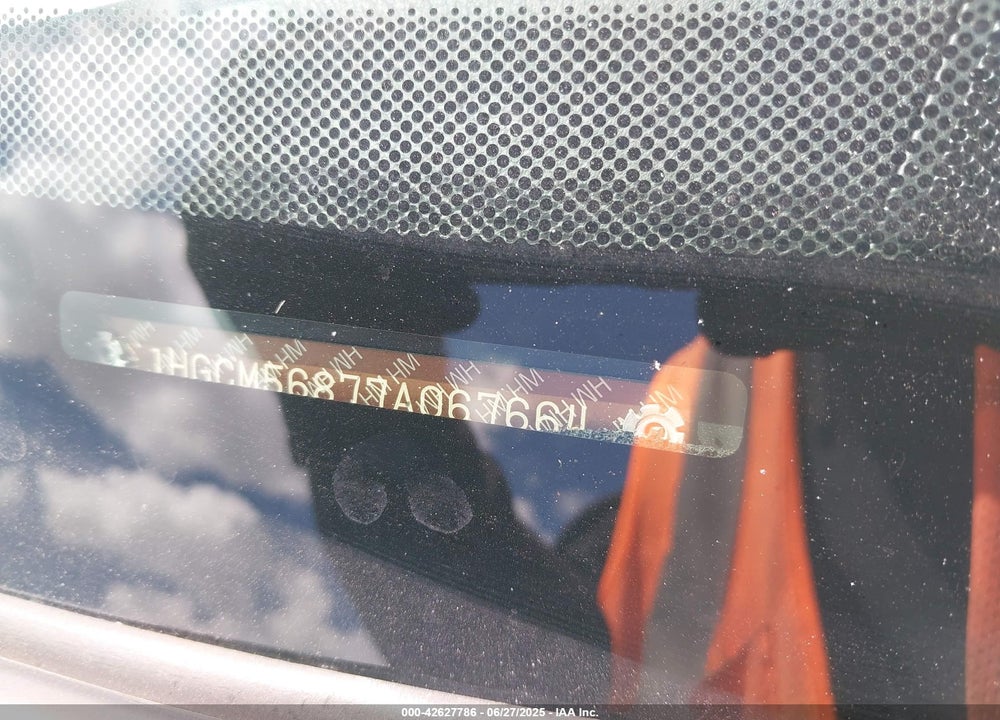 2007 HONDA ACCORD VIN: 1HGCM56877A067664