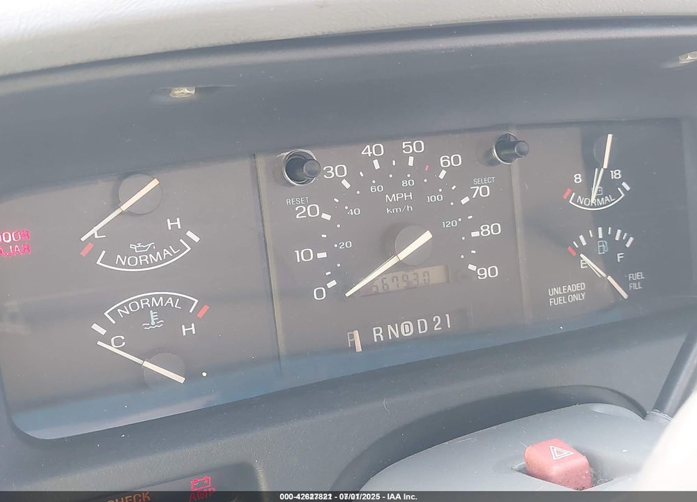 1993 FORD AEROSTAR VIN: 1FMCA11U6PZC78193