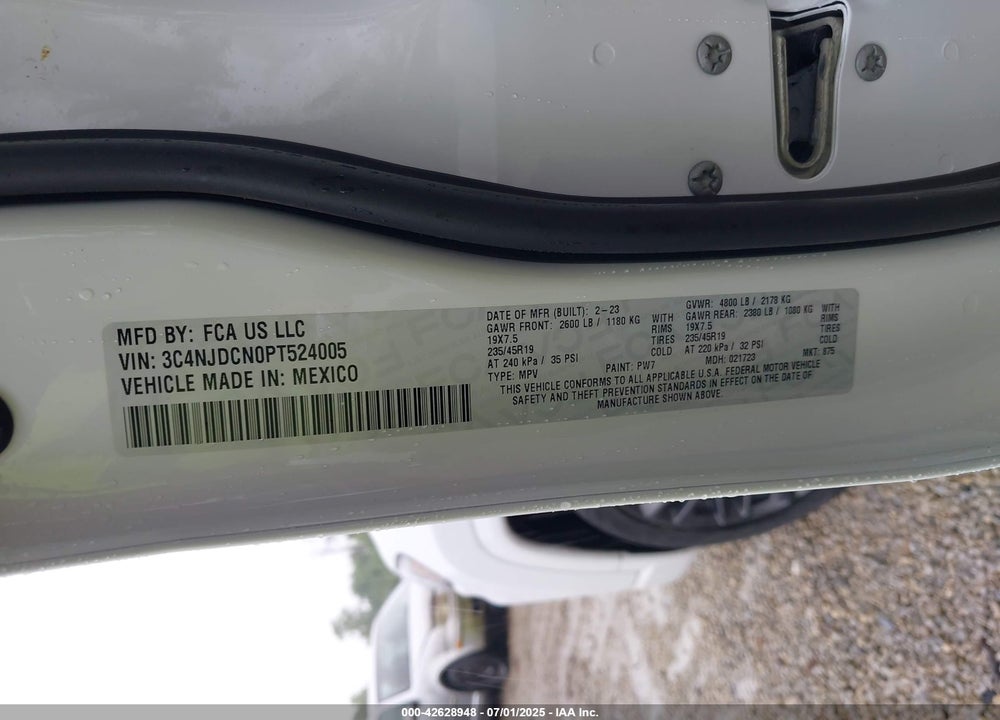 2023 JEEP COMPASS VIN: 3C4NJDCN0PT524005