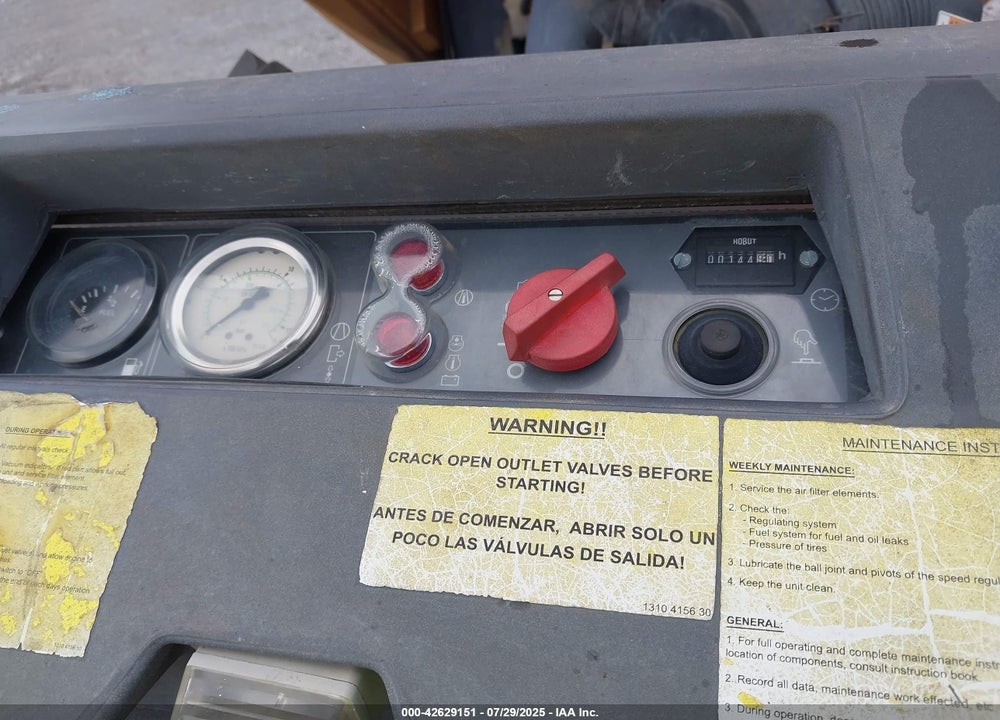 2016 ATLAS COPCO AIR COMPRESSOR VIN: 00000000HOP051849