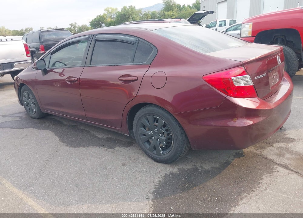 2012 HONDA CIVIC VIN: 2HGFB2F59CH555422