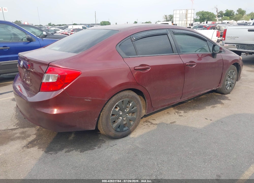 2012 HONDA CIVIC VIN: 2HGFB2F59CH555422