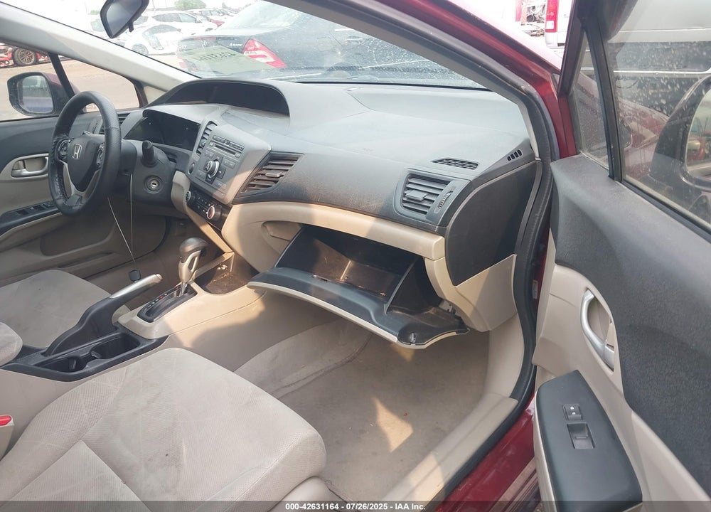2012 HONDA CIVIC VIN: 2HGFB2F59CH555422