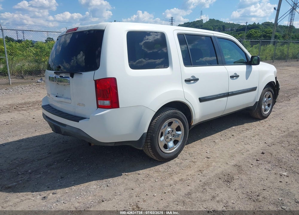 2013 HONDA PILOT LX VIN: 5FNYF4H26DB040489