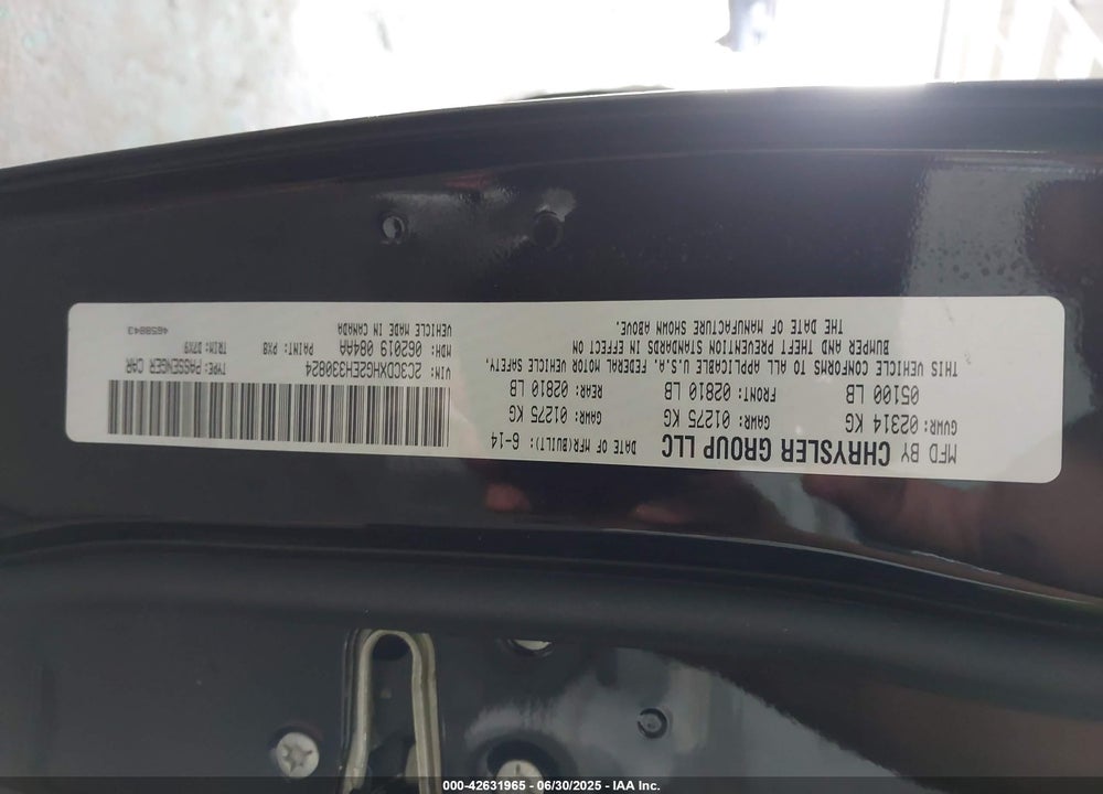 2014 DODGE CHARGER SXT VIN: 2C3CDXHG2EH330824