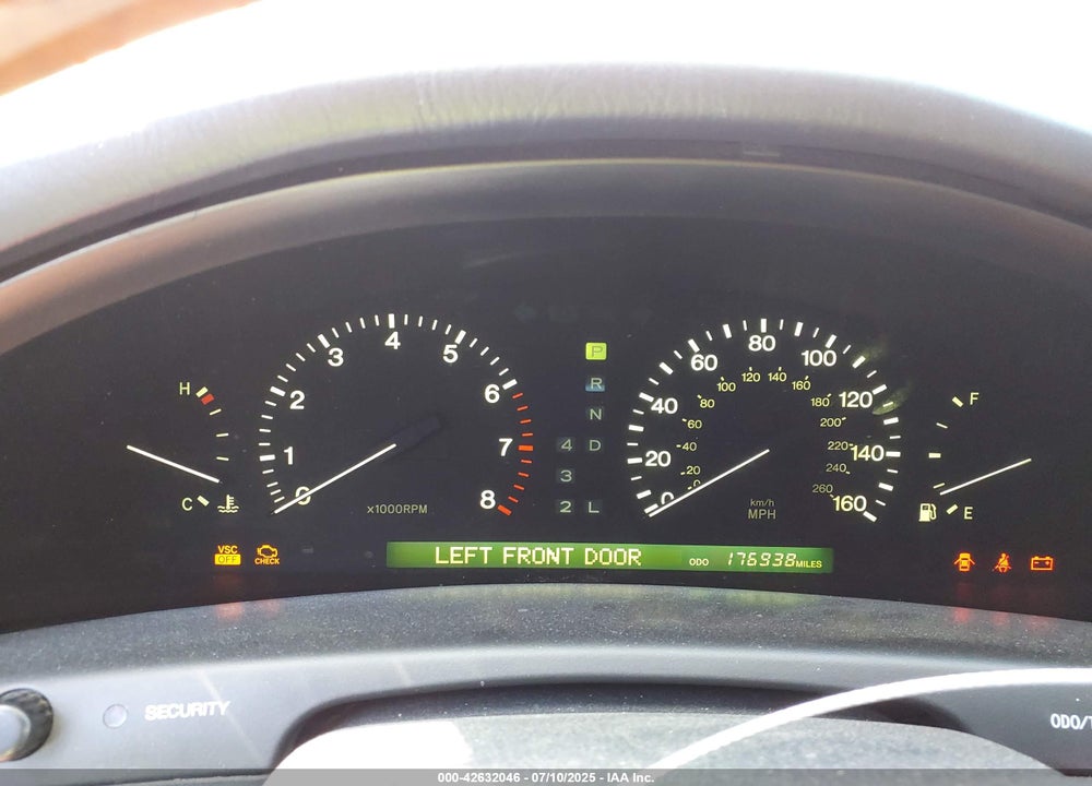 1998 LEXUS LS 400 VIN: JT8BH28F5W0104318