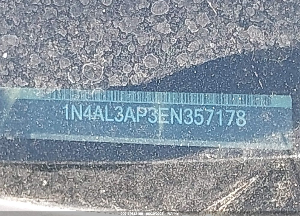 2014 NISSAN ALTIMA VIN: 1N4AL3AP3EN357178