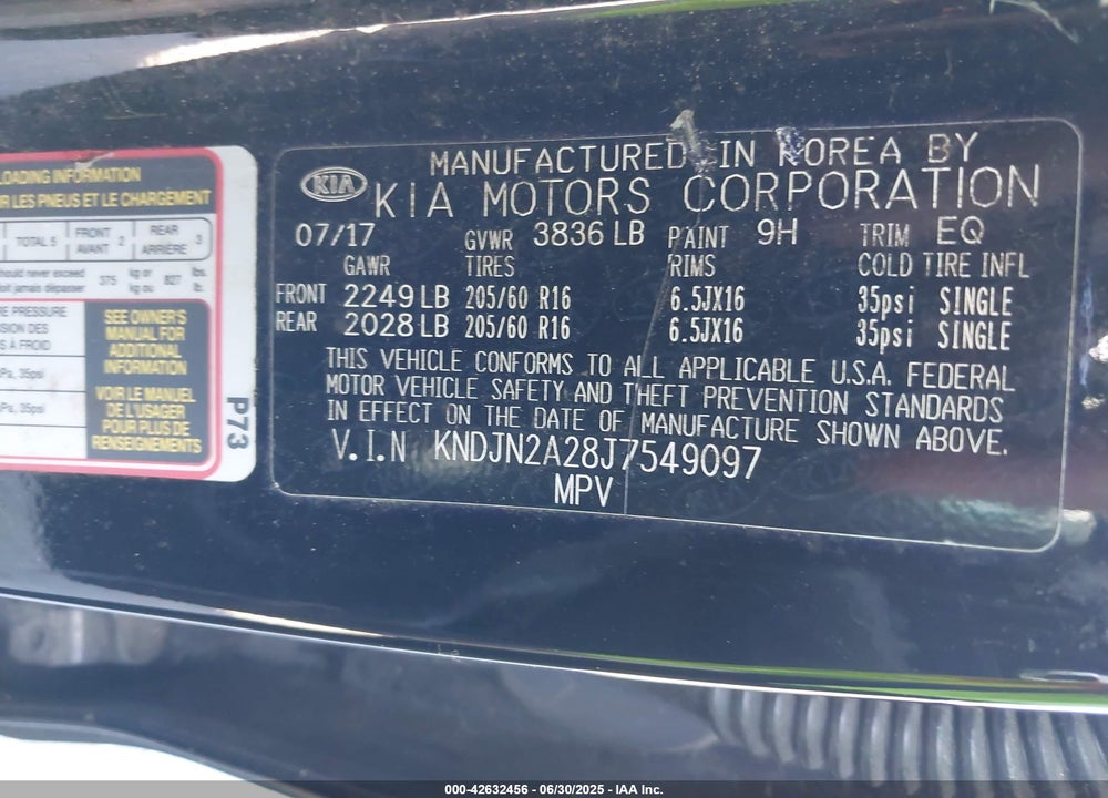 2018 KIA SOUL VIN: KNDJN2A28J7549097
