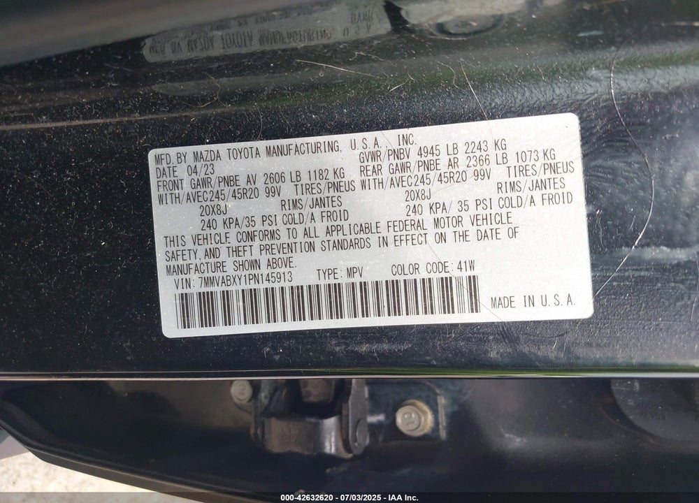2023 MAZDA CX-50 VIN: 7MMVABXY1PN145913