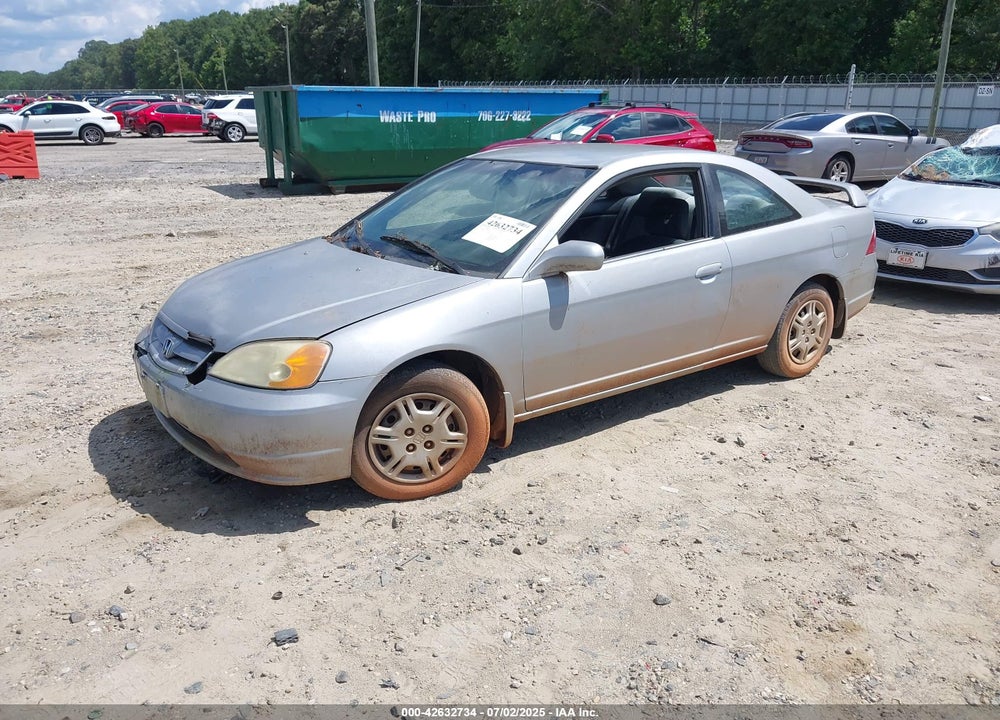 2002 HONDA CIVIC LX VIN: 1HGEM22612L050545