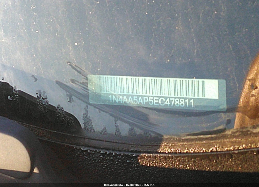 2014 NISSAN MAXIMA VIN: 1N4AA5AP5EC478811