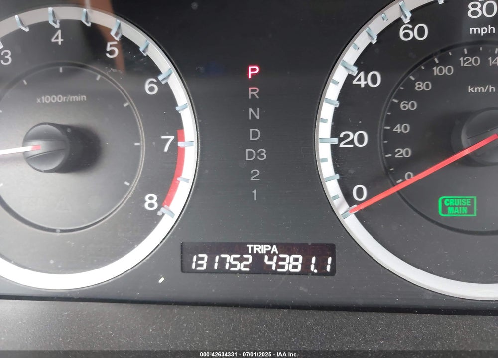 2009 HONDA ACCORD VIN: 1HGCP26319A137978