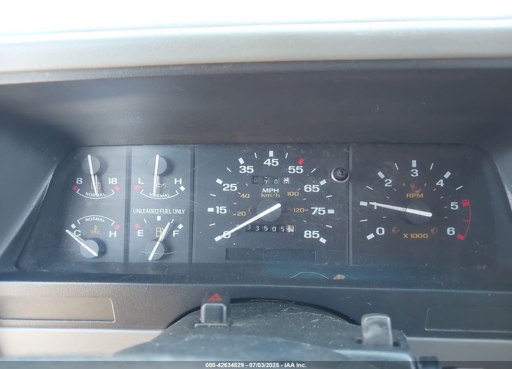 1992 FORD EXPLORER VIN: 1FMDU34X9NUD68865