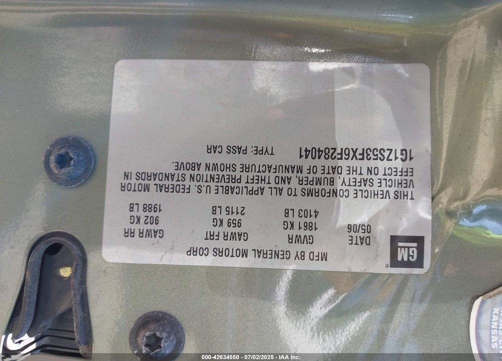2006 CHEVROLET MALIBU LS VIN: 1G1ZS53FX6F284041